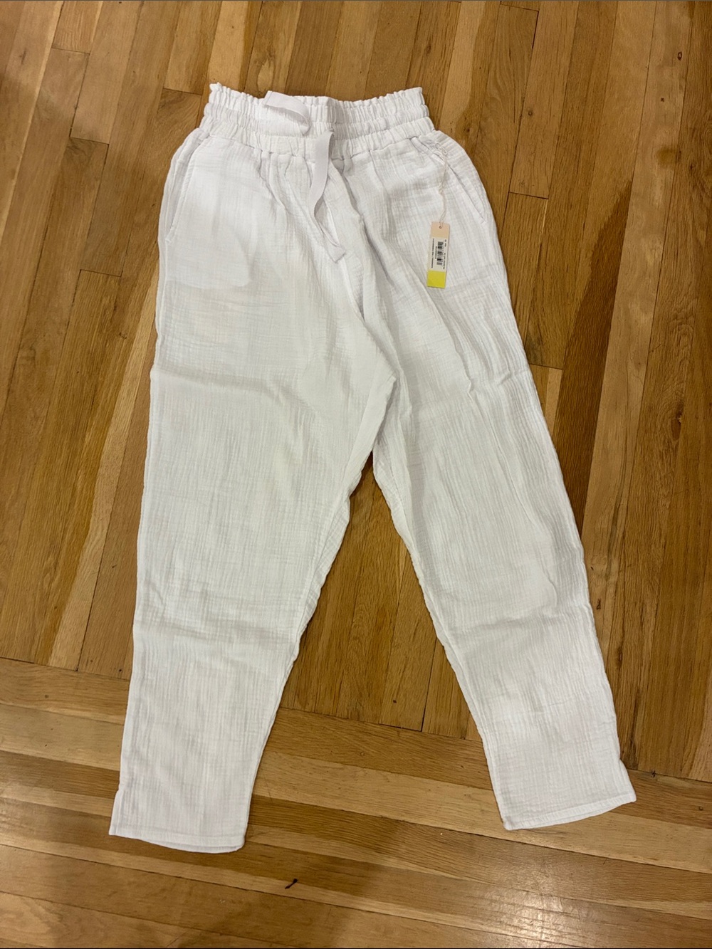Summersault White Relaxed Drawstring pants